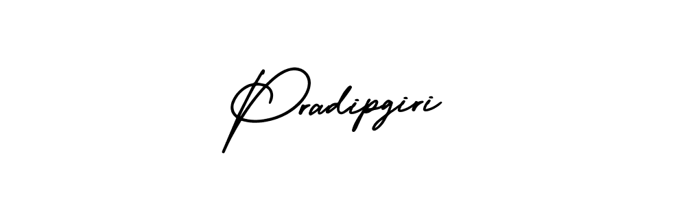 Make a beautiful signature design for name Pradipgiri. With this signature (AmerikaSignatureDemo-Regular) style, you can create a handwritten signature for free. Pradipgiri signature style 3 images and pictures png