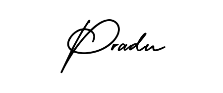 Make a beautiful signature design for name Pradu. With this signature (AmerikaSignatureDemo-Regular) style, you can create a handwritten signature for free. Pradu signature style 3 images and pictures png