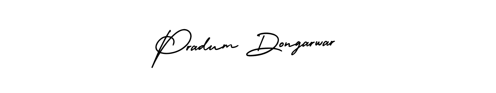 It looks lik you need a new signature style for name Pradum Dongarwar. Design unique handwritten (AmerikaSignatureDemo-Regular) signature with our free signature maker in just a few clicks. Pradum Dongarwar signature style 3 images and pictures png