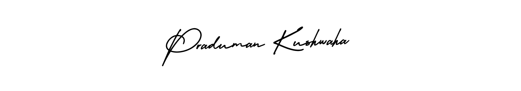 Make a beautiful signature design for name Praduman Kushwaha. Use this online signature maker to create a handwritten signature for free. Praduman Kushwaha signature style 3 images and pictures png