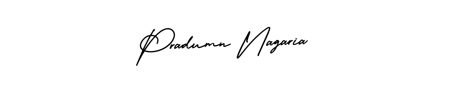 Create a beautiful signature design for name Pradumn Nagaria. With this signature (AmerikaSignatureDemo-Regular) fonts, you can make a handwritten signature for free. Pradumn Nagaria signature style 3 images and pictures png