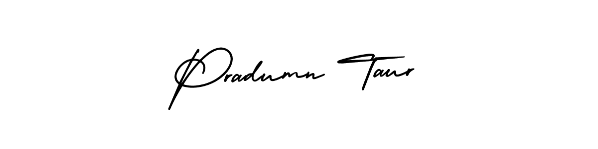 You should practise on your own different ways (AmerikaSignatureDemo-Regular) to write your name (Pradumn Taur) in signature. don't let someone else do it for you. Pradumn Taur signature style 3 images and pictures png