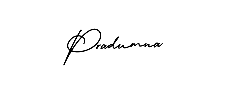 Make a beautiful signature design for name Pradumna. Use this online signature maker to create a handwritten signature for free. Pradumna signature style 3 images and pictures png