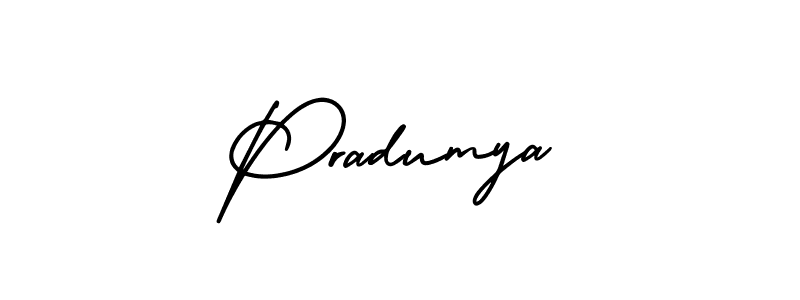 You should practise on your own different ways (AmerikaSignatureDemo-Regular) to write your name (Pradumya) in signature. don't let someone else do it for you. Pradumya signature style 3 images and pictures png