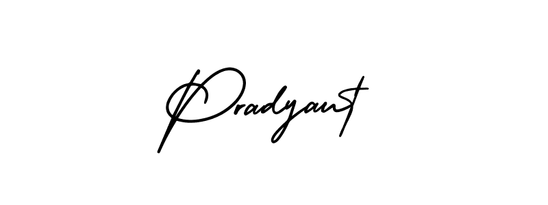 How to make Pradyaut signature? AmerikaSignatureDemo-Regular is a professional autograph style. Create handwritten signature for Pradyaut name. Pradyaut signature style 3 images and pictures png