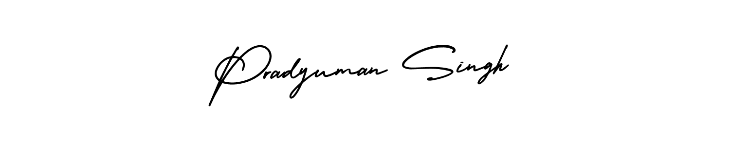 Create a beautiful signature design for name Pradyuman Singh. With this signature (AmerikaSignatureDemo-Regular) fonts, you can make a handwritten signature for free. Pradyuman Singh signature style 3 images and pictures png