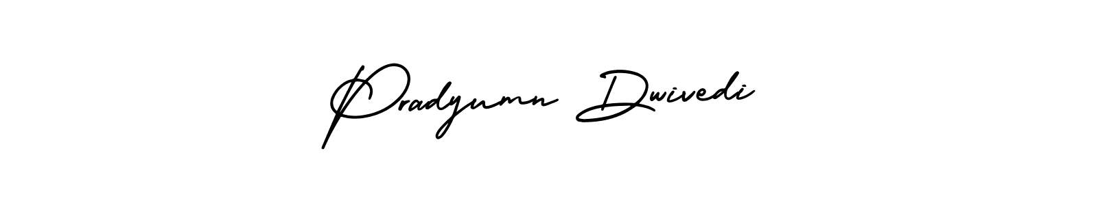 The best way (AmerikaSignatureDemo-Regular) to make a short signature is to pick only two or three words in your name. The name Pradyumn Dwivedi include a total of six letters. For converting this name. Pradyumn Dwivedi signature style 3 images and pictures png