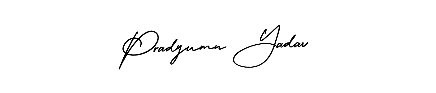 Design your own signature with our free online signature maker. With this signature software, you can create a handwritten (AmerikaSignatureDemo-Regular) signature for name Pradyumn Yadav. Pradyumn Yadav signature style 3 images and pictures png