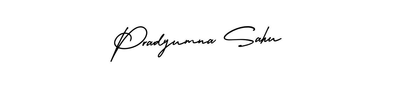 Make a beautiful signature design for name Pradyumna Sahu. With this signature (AmerikaSignatureDemo-Regular) style, you can create a handwritten signature for free. Pradyumna Sahu signature style 3 images and pictures png