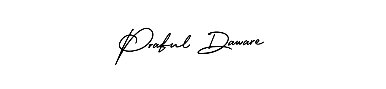 Make a short Praful Daware signature style. Manage your documents anywhere anytime using AmerikaSignatureDemo-Regular. Create and add eSignatures, submit forms, share and send files easily. Praful Daware signature style 3 images and pictures png