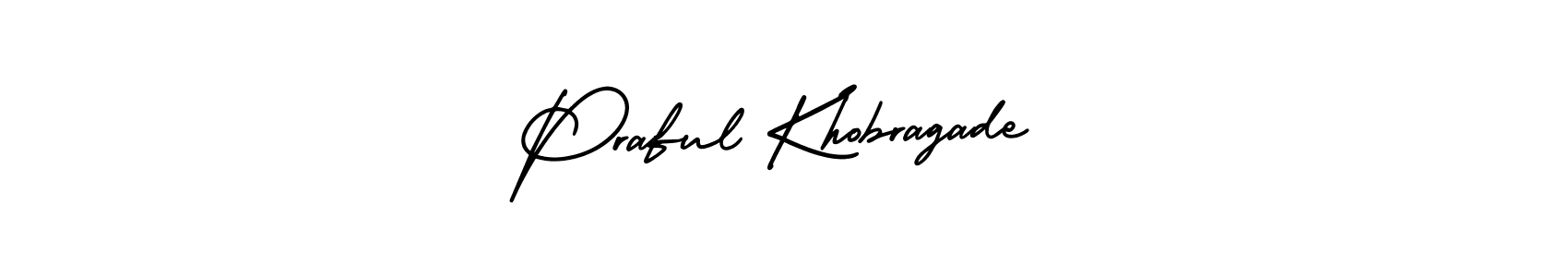 Also we have Praful Khobragade name is the best signature style. Create professional handwritten signature collection using AmerikaSignatureDemo-Regular autograph style. Praful Khobragade signature style 3 images and pictures png