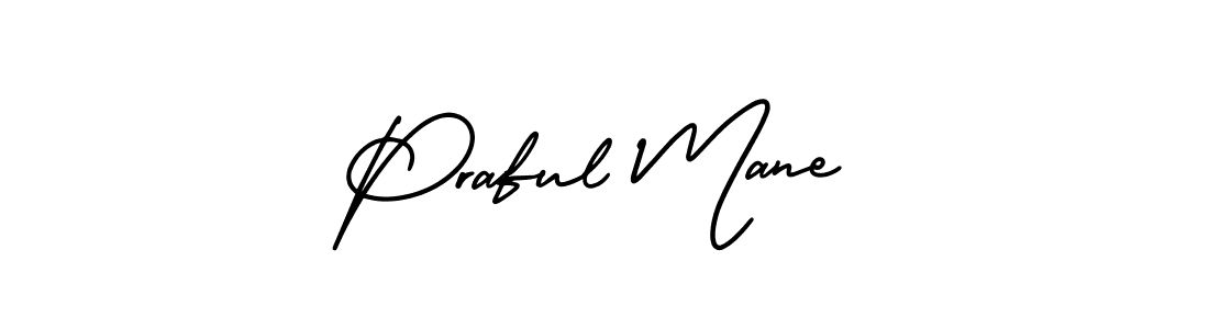 AmerikaSignatureDemo-Regular is a professional signature style that is perfect for those who want to add a touch of class to their signature. It is also a great choice for those who want to make their signature more unique. Get Praful Mane name to fancy signature for free. Praful Mane signature style 3 images and pictures png