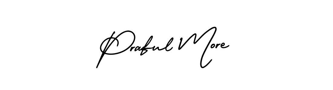 AmerikaSignatureDemo-Regular is a professional signature style that is perfect for those who want to add a touch of class to their signature. It is also a great choice for those who want to make their signature more unique. Get Praful More name to fancy signature for free. Praful More signature style 3 images and pictures png