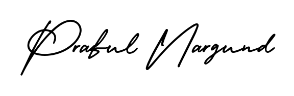 Designed for modern professionals: Praful Nargund name signature crafted with AmerikaSignatureDemo-Regular script. Ready for digital PDF workflows. Praful Nargund signature style 3 images and pictures png