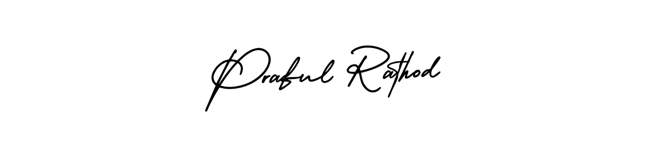 This is the best signature style for the Praful Rathod name. Also you like these signature font (AmerikaSignatureDemo-Regular). Mix name signature. Praful Rathod signature style 3 images and pictures png