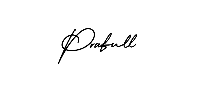 Prafull stylish signature style. Best Handwritten Sign (AmerikaSignatureDemo-Regular) for my name. Handwritten Signature Collection Ideas for my name Prafull. Prafull signature style 3 images and pictures png