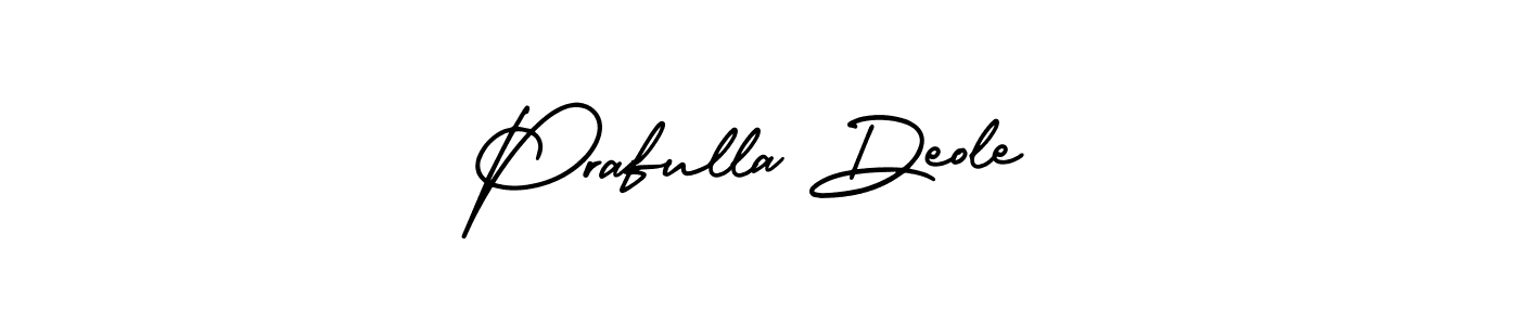 How to Draw Prafulla Deole signature style? AmerikaSignatureDemo-Regular is a latest design signature styles for name Prafulla Deole. Prafulla Deole signature style 3 images and pictures png