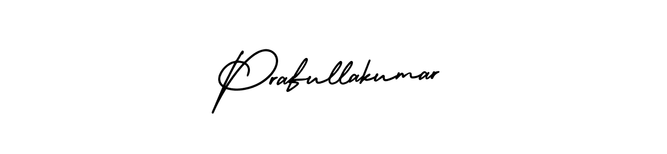 The best way (AmerikaSignatureDemo-Regular) to make a short signature is to pick only two or three words in your name. The name Prafullakumar include a total of six letters. For converting this name. Prafullakumar signature style 3 images and pictures png