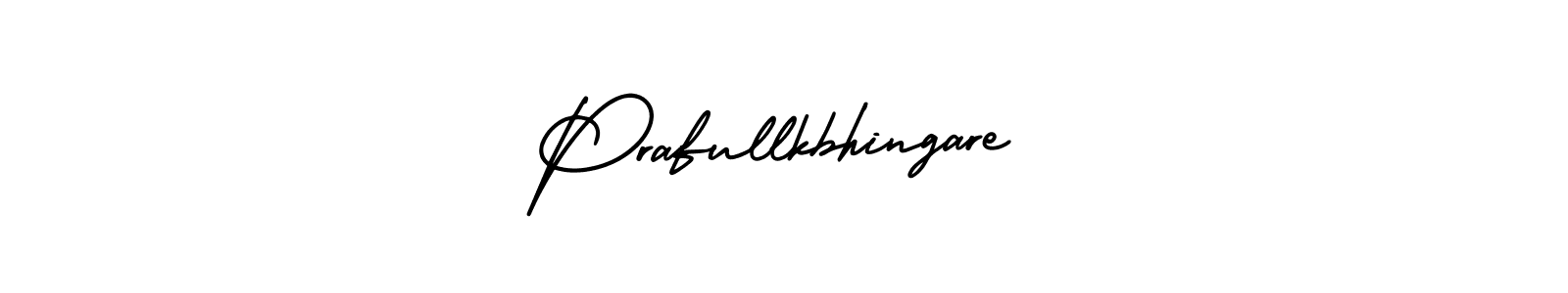The best way (AmerikaSignatureDemo-Regular) to make a short signature is to pick only two or three words in your name. The name Prafullkbhingare include a total of six letters. For converting this name. Prafullkbhingare signature style 3 images and pictures png