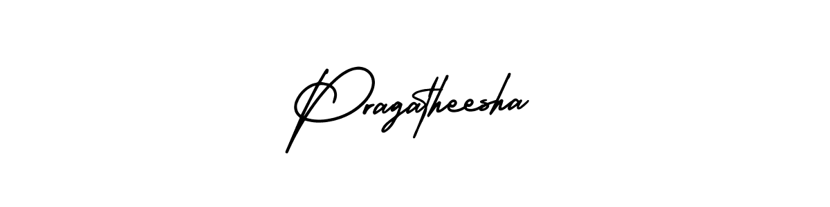Create a beautiful signature design for name Pragatheesha. With this signature (AmerikaSignatureDemo-Regular) fonts, you can make a handwritten signature for free. Pragatheesha signature style 3 images and pictures png