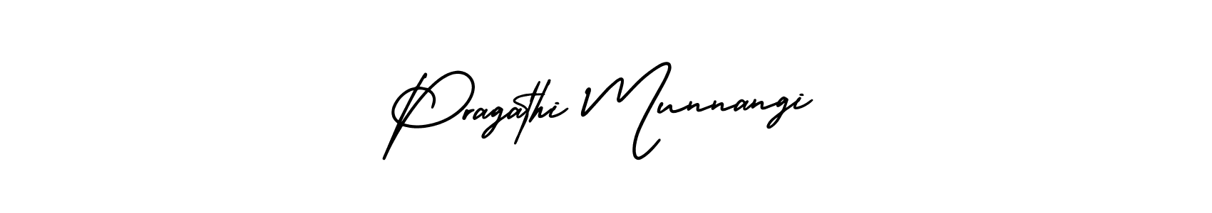 It looks lik you need a new signature style for name Pragathi Munnangi. Design unique handwritten (AmerikaSignatureDemo-Regular) signature with our free signature maker in just a few clicks. Pragathi Munnangi signature style 3 images and pictures png