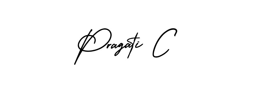 Make a beautiful signature design for name Pragati C. Use this online signature maker to create a handwritten signature for free. Pragati C signature style 3 images and pictures png