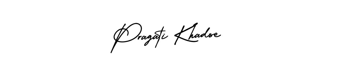 Make a beautiful signature design for name Pragati Khadse. With this signature (AmerikaSignatureDemo-Regular) style, you can create a handwritten signature for free. Pragati Khadse signature style 3 images and pictures png