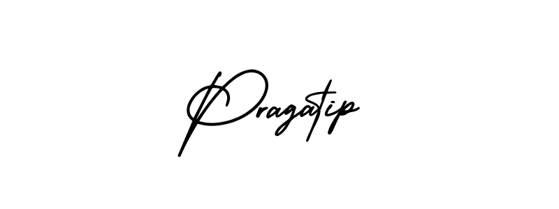 How to make Pragatip signature? AmerikaSignatureDemo-Regular is a professional autograph style. Create handwritten signature for Pragatip name. Pragatip signature style 3 images and pictures png