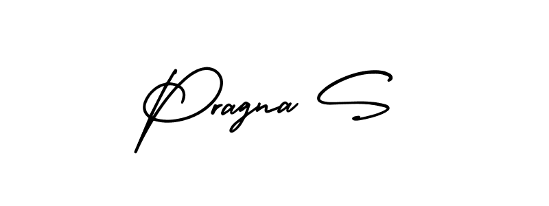 Design your own signature with our free online signature maker. With this signature software, you can create a handwritten (AmerikaSignatureDemo-Regular) signature for name Pragna S. Pragna S signature style 3 images and pictures png