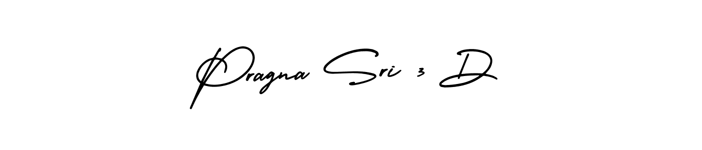 Use a signature maker to create a handwritten signature online. With this signature software, you can design (AmerikaSignatureDemo-Regular) your own signature for name Pragna Sri 3 D. Pragna Sri 3 D signature style 3 images and pictures png
