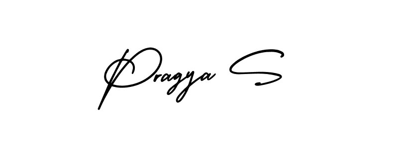 How to make Pragya S name signature. Use AmerikaSignatureDemo-Regular style for creating short signs online. This is the latest handwritten sign. Pragya S signature style 3 images and pictures png