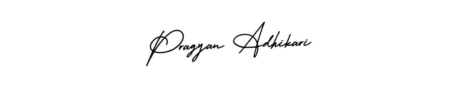 Create a beautiful signature design for name Pragyan Adhikari. With this signature (AmerikaSignatureDemo-Regular) fonts, you can make a handwritten signature for free. Pragyan Adhikari signature style 3 images and pictures png