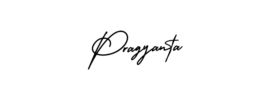 Pragyanta stylish signature style. Best Handwritten Sign (AmerikaSignatureDemo-Regular) for my name. Handwritten Signature Collection Ideas for my name Pragyanta. Pragyanta signature style 3 images and pictures png