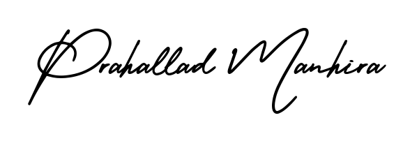 Transform the name Prahallad Manhira into a signature masterpiece using AmerikaSignatureDemo-Regular font. Ideal for photographers, artists, and creators looking for watermarks. Prahallad Manhira signature style 3 images and pictures png