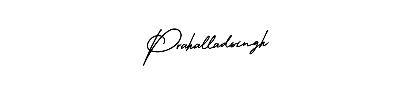 How to make Prahalladsingh name signature. Use AmerikaSignatureDemo-Regular style for creating short signs online. This is the latest handwritten sign. Prahalladsingh signature style 3 images and pictures png
