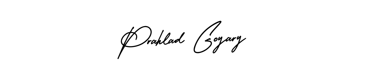 Also You can easily find your signature by using the search form. We will create Prahlad Goyary name handwritten signature images for you free of cost using AmerikaSignatureDemo-Regular sign style. Prahlad Goyary signature style 3 images and pictures png