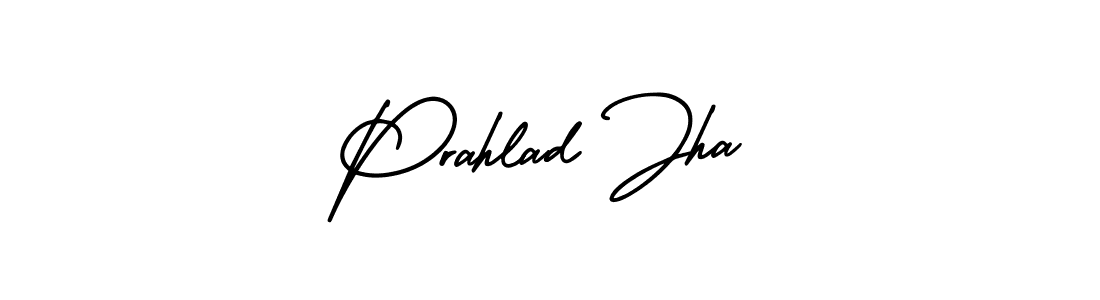 How to make Prahlad Jha name signature. Use AmerikaSignatureDemo-Regular style for creating short signs online. This is the latest handwritten sign. Prahlad Jha signature style 3 images and pictures png