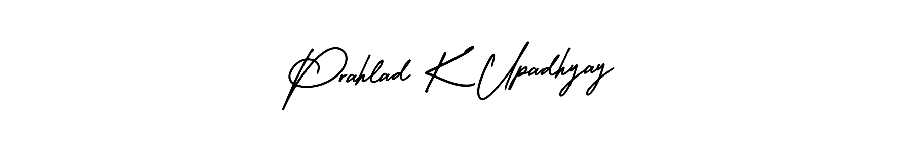 How to Draw Prahlad K Upadhyay signature style? AmerikaSignatureDemo-Regular is a latest design signature styles for name Prahlad K Upadhyay. Prahlad K Upadhyay signature style 3 images and pictures png