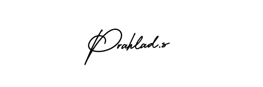 The best way (AmerikaSignatureDemo-Regular) to make a short signature is to pick only two or three words in your name. The name Prahlad.s include a total of six letters. For converting this name. Prahlad.s signature style 3 images and pictures png
