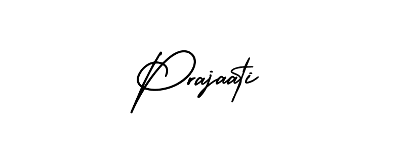 Also You can easily find your signature by using the search form. We will create Prajaati name handwritten signature images for you free of cost using AmerikaSignatureDemo-Regular sign style. Prajaati signature style 3 images and pictures png