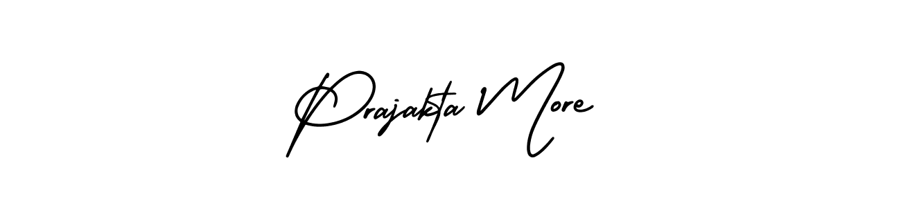 How to make Prajakta More signature? AmerikaSignatureDemo-Regular is a professional autograph style. Create handwritten signature for Prajakta More name. Prajakta More signature style 3 images and pictures png