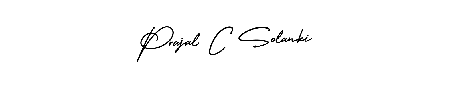 How to make Prajal C Solanki signature? AmerikaSignatureDemo-Regular is a professional autograph style. Create handwritten signature for Prajal C Solanki name. Prajal C Solanki signature style 3 images and pictures png