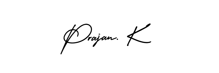 if you are searching for the best signature style for your name Prajan. K. so please give up your signature search. here we have designed multiple signature styles  using AmerikaSignatureDemo-Regular. Prajan. K signature style 3 images and pictures png