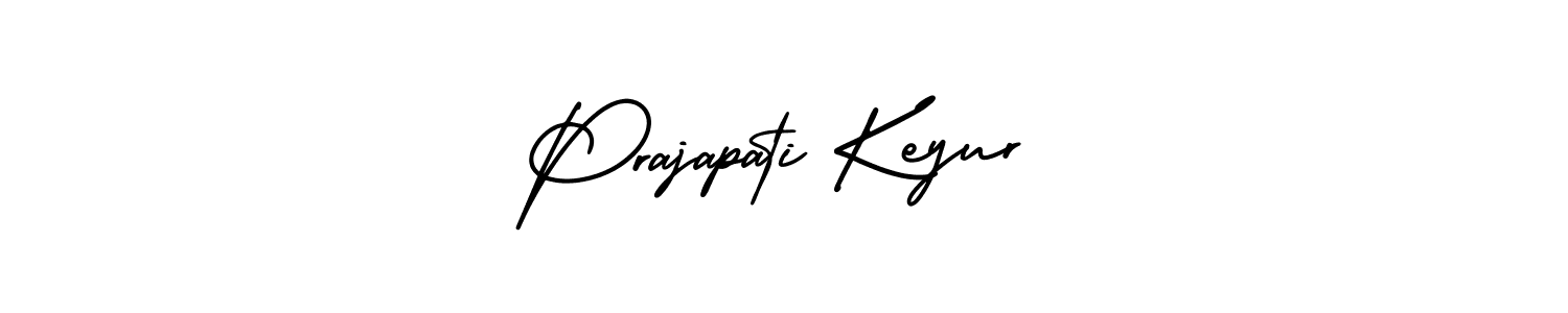 This is the best signature style for the Prajapati Keyur name. Also you like these signature font (AmerikaSignatureDemo-Regular). Mix name signature. Prajapati Keyur signature style 3 images and pictures png