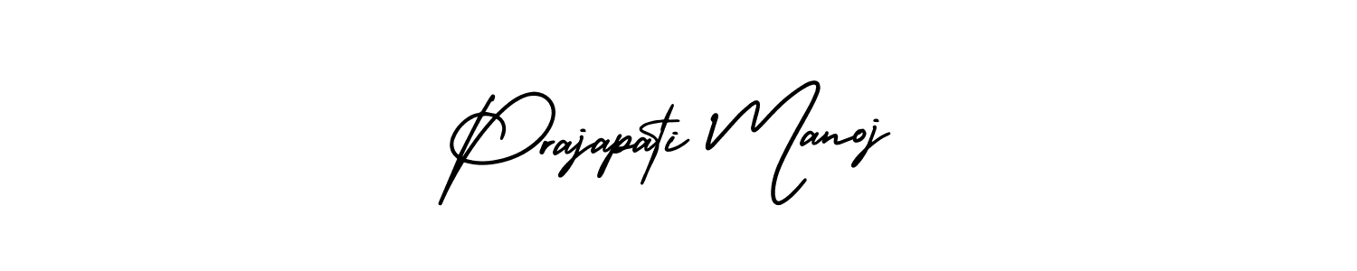 How to Draw Prajapati Manoj signature style? AmerikaSignatureDemo-Regular is a latest design signature styles for name Prajapati Manoj. Prajapati Manoj signature style 3 images and pictures png