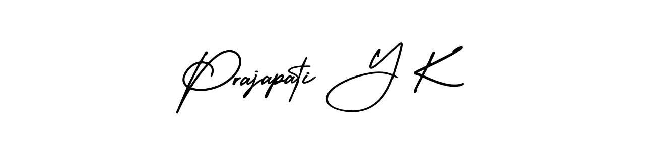 Design your own signature with our free online signature maker. With this signature software, you can create a handwritten (AmerikaSignatureDemo-Regular) signature for name Prajapati Y K. Prajapati Y K signature style 3 images and pictures png