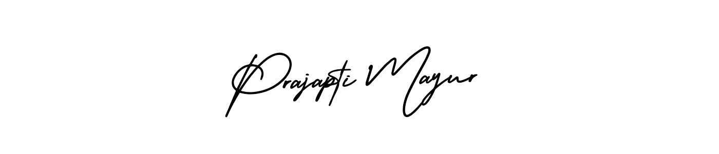 It looks lik you need a new signature style for name Prajapti Mayur. Design unique handwritten (AmerikaSignatureDemo-Regular) signature with our free signature maker in just a few clicks. Prajapti Mayur signature style 3 images and pictures png