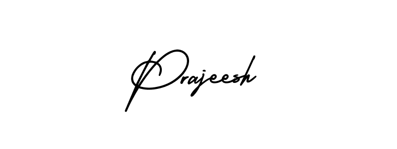 It looks lik you need a new signature style for name Prajeesh. Design unique handwritten (AmerikaSignatureDemo-Regular) signature with our free signature maker in just a few clicks. Prajeesh signature style 3 images and pictures png