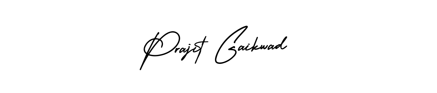 You should practise on your own different ways (AmerikaSignatureDemo-Regular) to write your name (Prajit Gaikwad) in signature. don't let someone else do it for you. Prajit Gaikwad signature style 3 images and pictures png