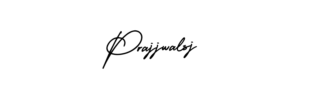The best way (AmerikaSignatureDemo-Regular) to make a short signature is to pick only two or three words in your name. The name Prajjwalsj include a total of six letters. For converting this name. Prajjwalsj signature style 3 images and pictures png